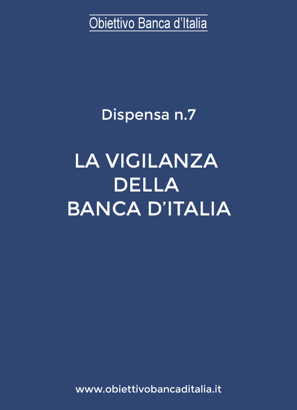 Copertina dispensa 7 - Obiettivo Banca d'Italia