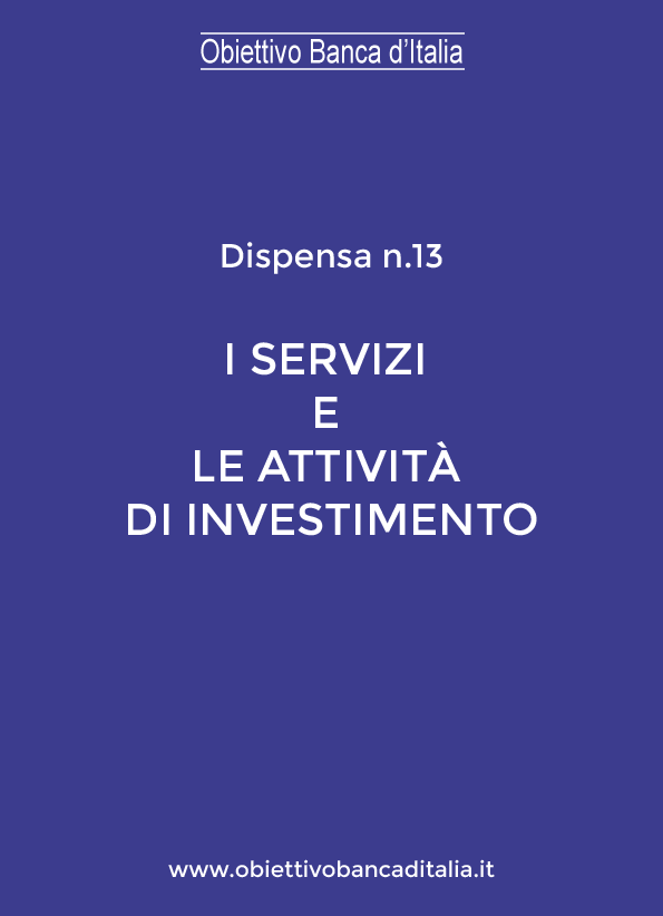 Copertina dispensa 13 - Obiettivo Banca d'Italia